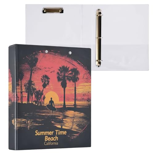 Summer Time Beach Drei-Ringbuch, 1,27 cm, für 200 Blatt, Ordner für Büro von GAIREG
