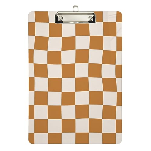 Wellenförmige Schachbrett-Klemmbretter, niedriges Profil, Fußball-Klemmbrett für Trainer, A4, Briefgröße 31,8 x 22,9 cm, silberfarbener Clip von GAIREG