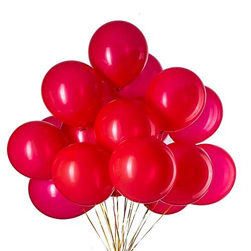 12 Zoll Luftballons Rot Helium,50 Stücke Latex Ballons Ø 30 cm für Hochzeit Valentinstag Geburtstag Taufe Kommunion Party Deko von GAKA FAVOR