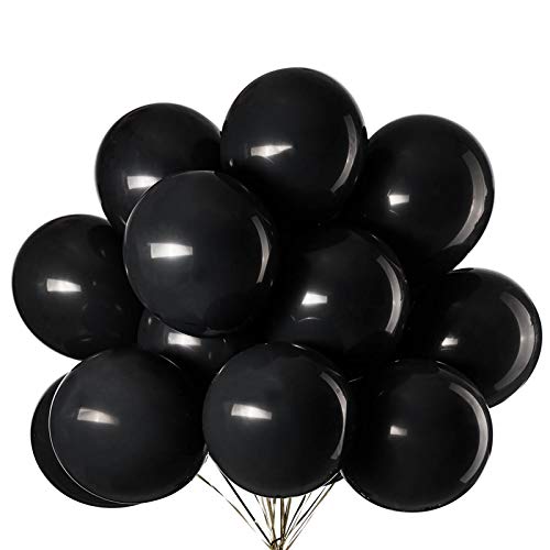 12 Zoll Luftballons Schwarzer Helium,50 Stücke Latex Ballons Ø 30 cm für Hochzeit Valentinstag Geburtstag Taufe Kommunion Party Deko 12 Zoll Luftballons Schwarzer Helium,50 Stücke Latex Ballons Ø 30 cm für Hochzeit Valentinstag Geburtstag Taufe Kommunion Party Deko von GAKA FAVOR