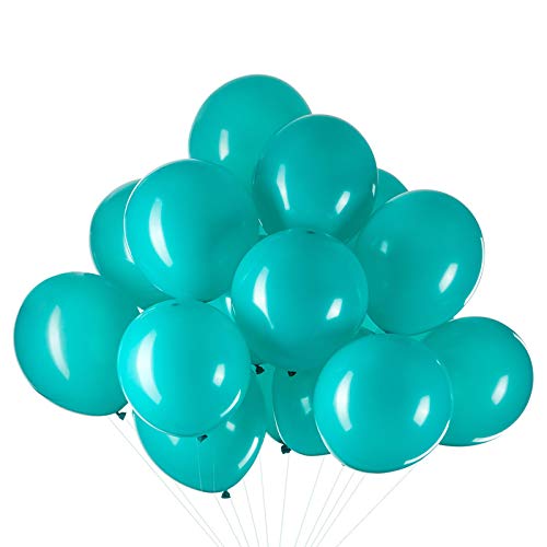 12 Zoll Luftballons Türkis Helium,50 Stücke Latex Ballons Ø 30 cm für Hochzeit Valentinstag Geburtstag Taufe Kommunion Party Deko von GAKA FAVOR