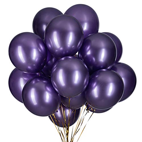 12 Zoll Luftballons Violett Helium,Metallic Luftballons lila 50 Stücke Latex Ballons Ø 30 cm für Hochzeit Valentinstag Geburtstag Taufe Kommunion Party Deko 12 Zoll Luftballons Violett Helium,Metallic Luftballons lila 50 Stücke Latex Ballons Ø 30 cm für Hochzeit Valentinstag Geburtstag Taufe Kommunion Party Deko von GAKA FAVOR