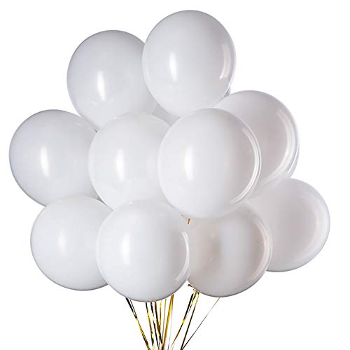 12 Zoll Luftballons Weißer Helium,50 Stücke Latex Ballons Ø 30 cm für Hochzeit Valentinstag Geburtstag Taufe Kommunion Party Deko 12 Zoll Luftballons Weißer Helium,50 Stücke Latex Ballons Ø 30 cm für Hochzeit Valentinstag Geburtstag Taufe Kommunion Party Deko von GAKA FAVOR