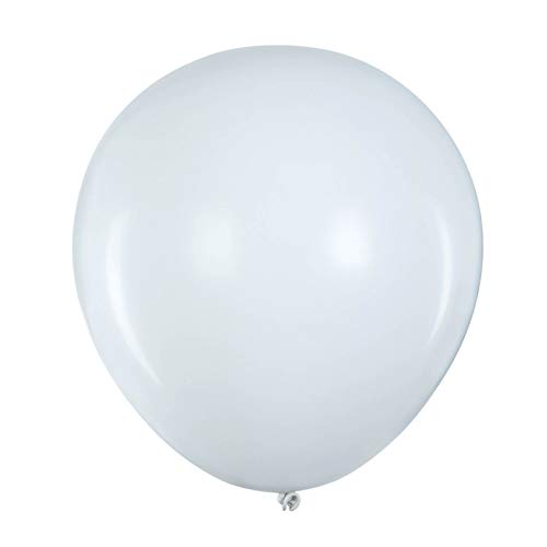 18 Zoll Großer Runder Luftballons Weißer Helium 12 Stücke Jumbo Dicke Latex Ballons Ø 45 cm für Hochzeit Valentinstag Geburtstag Taufe Kommunion Party Deko von GAKA FAVOR
