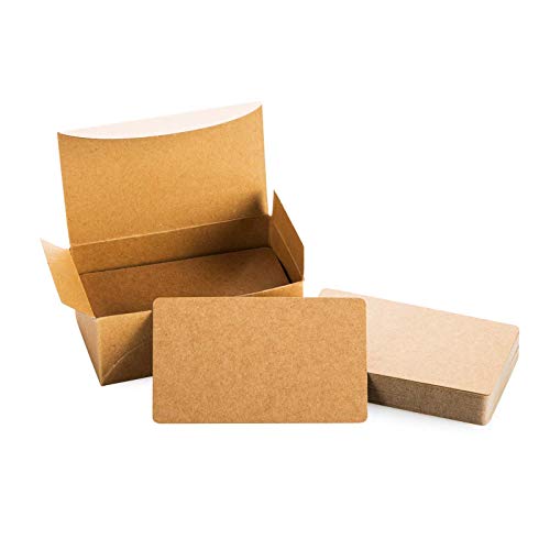 GAKA FAVOR Blanko Kraftpapier Karten 100 Stück Mitteilungs Leere Visitenkarten Karteikarten, Mitteilungskarte DIY Kraftpapier für Schule Home Office Party Supply (9x5.3cm) von GAKA FAVOR