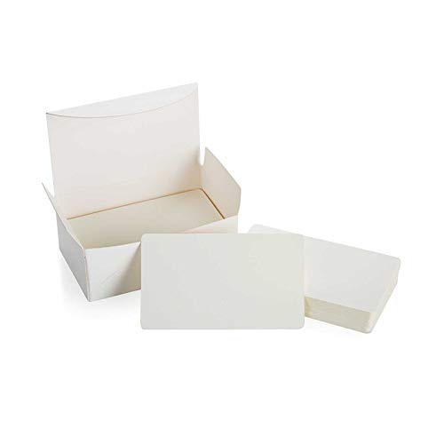 Blanko Papier Karten Weiß 100 Stück Mitteilungs Leere Visitenkarten Karteikarten, Mitteilungskarte DIY Papier für Schule Home Office Party Supply (9x5.3cm) von GAKA FAVOR