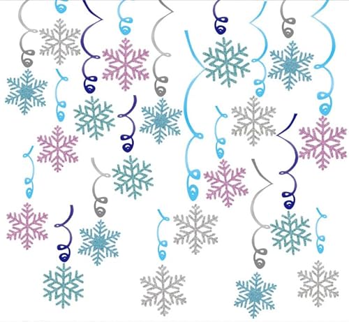 GAKA FAVOR 20 Stück Wirbel Deko Schneeflocken Spiralen Girlande Folien Deckenhänger Schneeflocken Spiral Deko für Geburtstag, Gefrorene Party, Frozen Party oder Karneval Partydeko GAKA FAVOR 20 Stück Wirbel Deko Schneeflocken Spiralen Girlande Folien Deckenhänger Schneeflocken Spiral Deko für Geburtstag, Gefrorene Party, Frozen Party oder Karneval Partydeko von GAKA FAVOR