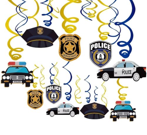 GAKA FAVOR 25 Stück Wirbel Deko Polizei Spiralen Girlande Folien Deckenhänger Polizei Blau Gold Spiral Deko für Jungen Geburtstagsparty Dekoration GAKA FAVOR 25 Stück Wirbel Deko Polizei Spiralen Girlande Folien Deckenhänger Polizei Blau Gold Spiral Deko für Jungen Geburtstagsparty Dekoration von GAKA FAVOR