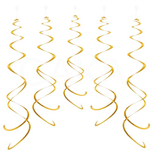 GAKA FAVOR 30 Stück Wirbel Deko Gold Spiralen Girlande Folien Deckenhänger DoppelSpiral Deko für Geburtstag, Hochzeit, Silvester oder Karneval Partydeko GAKA FAVOR 30 Stück Wirbel Deko Gold Spiralen Girlande Folien Deckenhänger DoppelSpiral Deko für Geburtstag, Hochzeit, Silvester oder Karneval Partydeko von GAKA FAVOR