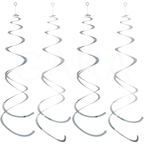 GAKA FAVOR 30 Stück Wirbel Deko Silber Spiralen Girlande Folien Deckenhänger DoppelSpiral Deko für Geburtstag, Hochzeit, Silvester oder Karneval Partydeko GAKA FAVOR 30 Stück Wirbel Deko Silber Spiralen Girlande Folien Deckenhänger DoppelSpiral Deko für Geburtstag, Hochzeit, Silvester oder Karneval Partydeko von GAKA FAVOR
