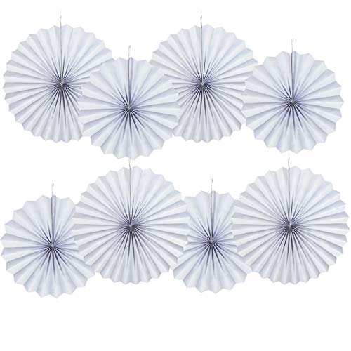 GAKA FAVOR 8er Set Party Deko Weiß Papierfächer,Hängende Papier Fächer Dekoration für Party Hochzeit Geburtstag Festival Weihnachten Event Karneval GAKA FAVOR 8er Set Party Deko Weiß Papierfächer,Hängende Papier Fächer Dekoration für Party Hochzeit Geburtstag Festival Weihnachten Event Karneval von GAKA FAVOR