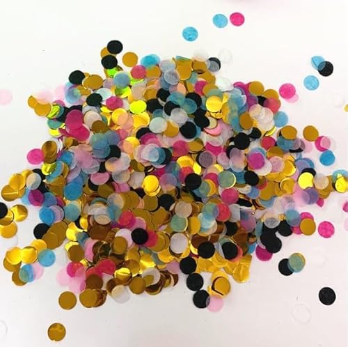 GAKA FAVOR konfetti Bunt round (10mm,100g), Streupapier Tischdekoration, für Karneval, Geburtstag, Kindergeburtstag, Kinderzimmer, Gartenparty, Themenparty von GAKA FAVOR