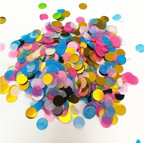 GAKA FAVOR konfetti Bunt round (15mm,100g), Streupapier Tischdekoration, für Karneval, Geburtstag, Kindergeburtstag, Kinderzimmer, Gartenparty, Themenparty von GAKA FAVOR