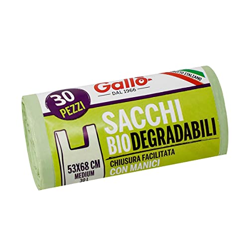 GALLO Biologisch abbaubarer und kompakter Taschenverschluss mit Griffen, 53 x 68 cm 30 l Medium GALLO Biologisch abbaubarer und kompakter Taschenverschluss mit Griffen, 53 x 68 cm 30 l Medium von GALLO