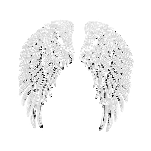 GALPADA 1 Paar Pailletten-Flügel-Patch Aufnäher basteln -Engelsflügel Feenflügel Flügelapplikation stickzubehör wingfoil gestickte Aufnäher nähen kleidung nähen patch Polyester Silver GALPADA 1 Paar Pailletten-Flügel-Patch Aufnäher basteln -Engelsflügel Feenflügel Flügelapplikation stickzubehör wingfoil gestickte Aufnäher nähen kleidung nähen patch Polyester Silver von GALPADA