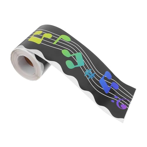 GALPADA 1 Rolle Aufkleber Mit Musikrand Musiknoten-aufkleber Rahmen Für Pinnwand Klassenzimmeraufkleber Pinnwand Dekorationen Trim Bulletin -grenzaufkleber Kupferplattenaufkleber Black GALPADA 1 Rolle Aufkleber Mit Musikrand Musiknoten-aufkleber Rahmen Für Pinnwand Klassenzimmeraufkleber Pinnwand Dekorationen Trim Bulletin -grenzaufkleber Kupferplattenaufkleber Black von GALPADA