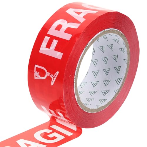GALPADA 1 Rolle Fragile Warnklebeband Selbstklebendes Paketband für Sicheren Versand Breit für Zerbrechliche Güter Leicht und Tragbar für und Versand von GALPADA