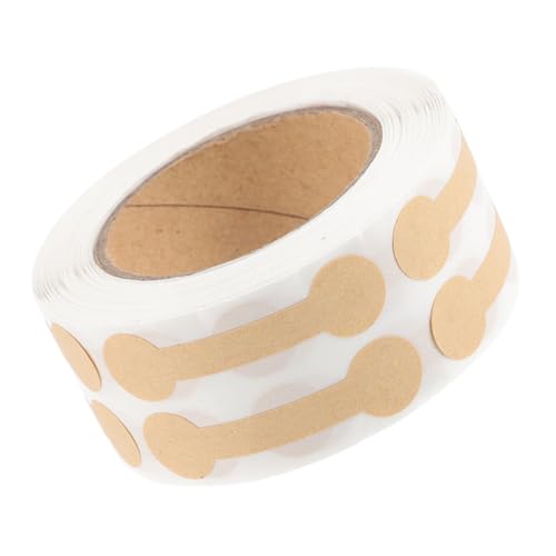 GALPADA 1 Rolle Kraftpapier Preisschilder Aufkleber für Schmuck Selbstklebende Etiketten Braune Blanko Preisschilder für Ringe Ohrringe Armbänder Einfaches Anbringen Stabiler Halt von GALPADA