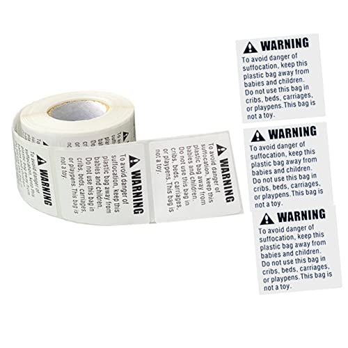 GALPADA 1 Rolle Selbstklebende Erstickungswarnaufkleber mit Etiketten für Sichere Verpackungen für Kindersicherheit und Professionelle Anwendungen GALPADA 1 Rolle Selbstklebende Erstickungswarnaufkleber mit Etiketten für Sichere Verpackungen für Kindersicherheit und Professionelle Anwendungen von GALPADA