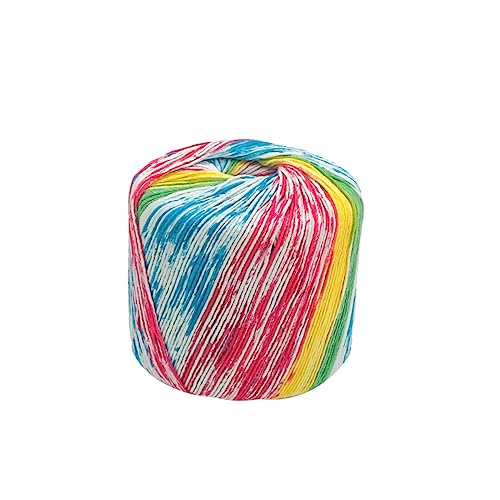 GALPADA 1 Rolle Spitzenfaden Baumwollfaden Häkelgarn Baumwollgarn Für Baumwollgarn Regenbogen DIY Handgefertigter Baumwollfaden Bunter Baumwollfaden Handstrickgarn Regenbogen von GALPADA