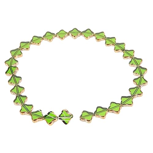 GALPADA 1 Saite Vierblättriges Kleeblatt Anhänger für DIY Schmuckherstellung Künstliche Kristallperlen für Armbänder und Langlebig und Tragbar für Bastelprojekte von GALPADA