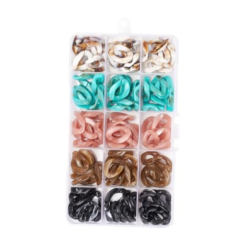 GALPADA 1 Satz Acryl Verbindungskette Set Farbiges DIY Schmuckzubehör für Armbänder Schlüsselanhänger und Taschen Teiliges Set für Kreative Bastelprojekte von GALPADA