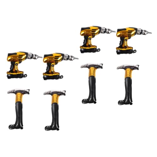GALPADA 1 Satz Aluminiumfolie Ballons Reparaturwerkzeuge für Jungen Geburtstagsfeier Teiliges mit Hammer und Bohrer für Kreative Dekorationen GALPADA 1 Satz Aluminiumfolie Ballons Reparaturwerkzeuge für Jungen Geburtstagsfeier Teiliges mit Hammer und Bohrer für Kreative Dekorationen von GALPADA