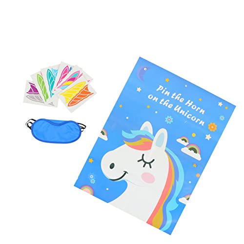 GALPADA 1 Satz Einzigartiges Einhorn Geburtstagsspielset für Kreatives Einhorn Partyspiel Einfach zu Bedienen Buntes Design für Viel Spaß und Freude für Kindergeburtstagsfeiern von GALPADA