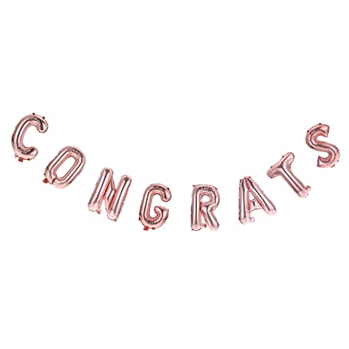 GALPADA 1 Satz Glückwunsch Ballon Riesenballon Abschlussfolienballons erste Hallo celebrations feierstahl Zubehör für Abschlussfeiern Szene-Layout-Ballon-Requisite Aluminiumfolie Rose Gold GALPADA 1 Satz Glückwunsch Ballon Riesenballon Abschlussfolienballons erste Hallo celebrations feierstahl Zubehör für Abschlussfeiern Szene-Layout-Ballon-Requisite Aluminiumfolie Rose Gold von GALPADA