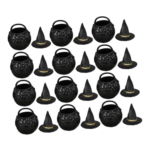 GALPADA 1 Satz Hexenhut-Eimerglas Miniatur-Hexenhut Halloween hängende Strudeldekorationen Festival Partydekoration Halloween-Miniatur-Kesseltöpfe Miniaturkessel aus Kunststoff Black GALPADA 1 Satz Hexenhut-Eimerglas Miniatur-Hexenhut Halloween hängende Strudeldekorationen Festival Partydekoration Halloween-Miniatur-Kesseltöpfe Miniaturkessel aus Kunststoff Black von GALPADA
