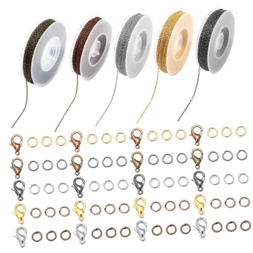 GALPADA 1 Satz Kette mit Karabinerhaken und Ringen Hochwertige Farbechte Verbindungsstücke für Armbänder und Mehr für Kreative Schmuckherstellung von GALPADA