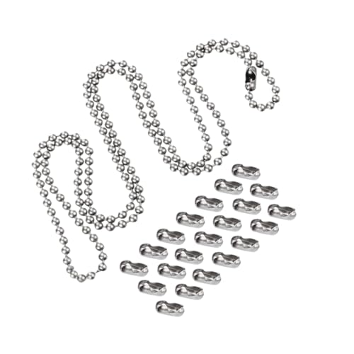 GALPADA 1 Satz Kugelkette mit Verbindungsstücken Hochwertige Kette für Hundemarken Schlüsselanhänger und Diy Schmuckherstellung Stilvolles und Zeitloses Design für Herren GALPADA 1 Satz Kugelkette mit Verbindungsstücken Hochwertige Kette für Hundemarken Schlüsselanhänger und Diy Schmuckherstellung Stilvolles und Zeitloses Design für Herren von GALPADA
