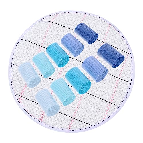 GALPADA 1 Satz Teppichgarn Set Acrylwolle DIY Knüpfmaterial für Teppiche Kissen und Decken Blau mit Runder Unterlage Langlebig und Pflegeleicht für Kreative Projekte GALPADA 1 Satz Teppichgarn Set Acrylwolle DIY Knüpfmaterial für Teppiche Kissen und Decken Blau mit Runder Unterlage Langlebig und Pflegeleicht für Kreative Projekte von GALPADA