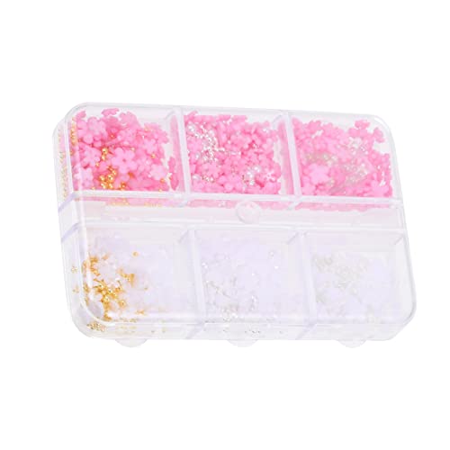 GALPADA 1 Schachtel Blumen Nagel Charms Set Fächer Box mit Blüten Dekorationen für Nagelkunst für Maniküre Feste und Kreative Gestaltung von Fingernägeln von GALPADA