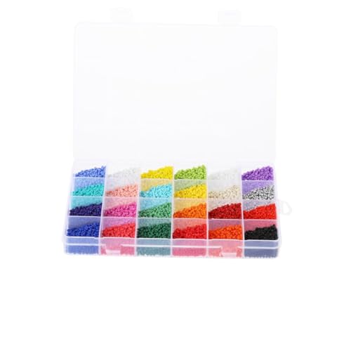 GALPADA 1 Schachtel Bunte Glasperlen Lose Schmuckperlen für DIY Armbänder Ketten Farbenfrohe Bastelperlen für Erwachsene Sicher und Detailreich Gestaltet von GALPADA