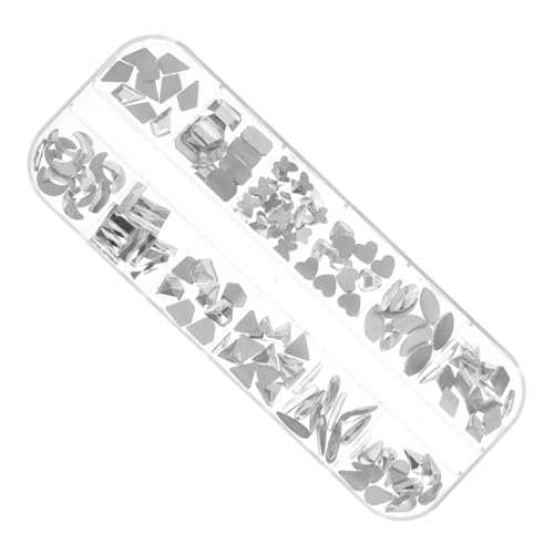 GALPADA 1 Schachtel Flatback Nail Charms mit Großen Glas strasssteinen in Verschiedenen Formen Multifunktionale Nageldekoration für DIY Maniküre Geeignet für Nägel Gesicht und Körper von GALPADA