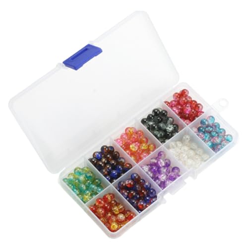 GALPADA 1 Schachtel Glasperlen in Fächern Runde Crackle Spacer Perlen für Schmuckherstellung Langlebige DIY Bastelperlen Auffädeln für Armbänder und Ketten GALPADA 1 Schachtel Glasperlen in Fächern Runde Crackle Spacer Perlen für Schmuckherstellung Langlebige DIY Bastelperlen Auffädeln für Armbänder und Ketten von GALPADA