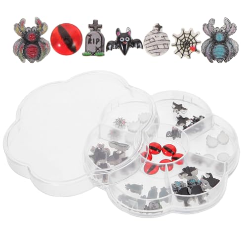 GALPADA 1 Schachtel Halloween Nail Charms Resin Nail Art Zubehör mit Spinnen und Klassischen Halloween Motiven Stabile DIY Nagelverzierungen für Party Make-up und Alltag GALPADA 1 Schachtel Halloween Nail Charms Resin Nail Art Zubehör mit Spinnen und Klassischen Halloween Motiven Stabile DIY Nagelverzierungen für Party Make-up und Alltag von GALPADA