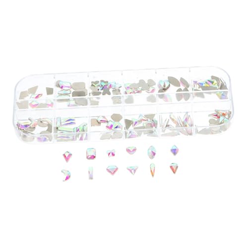 GALPADA 1 Schachtel Nagel Strasssteine Glas Diamanten Flachboden Nail Art Charms Kleine Formen DIY Nageldekoration für Kreative Maniküre und Individuelle Nageldesigns GALPADA 1 Schachtel Nagel Strasssteine Glas Diamanten Flachboden Nail Art Charms Kleine Formen DIY Nageldekoration für Kreative Maniküre und Individuelle Nageldesigns von GALPADA