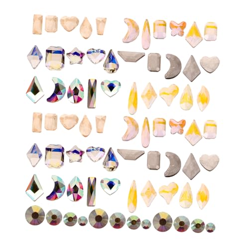 GALPADA 1 Schachtel Nageldekoration Strasssteine Fächer Box mit Unregelmäßigen Irisierenden Nail Charms für Gel und Acrylnägel Bunte Nagelschmuck Ornamente für Kreative Manicure Designs von GALPADA