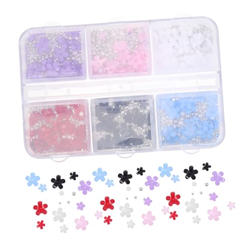 GALPADA 1 Schachtel Nail Art Charms Blumen Fächer Resin Nageldekorationen Mix für Frauen Mädchen DIY Nagelkunst Zubehör GALPADA 1 Schachtel Nail Art Charms Blumen Fächer Resin Nageldekorationen Mix für Frauen Mädchen DIY Nagelkunst Zubehör von GALPADA