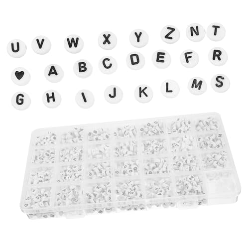GALPADA 1 Schachtel Teiliges DIY Buchstabenperlen Acryl Bunte Buchstabenperlen für Armbänder Halsketten Schmuckherstellung und Basteln mit Faden von GALPADA