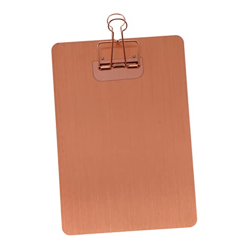 GALPADA 1 Stück Edelstahl -Notizblocke Schreibtisch Memo-Klemmbretter Unterlage Notizbuch Klemmbrett mit Speicher stehendes Klemmbrett Notizhalter für Büroklammern Rostfreier Stahl Golden GALPADA 1 Stück Edelstahl -Notizblocke Schreibtisch Memo-Klemmbretter Unterlage Notizbuch Klemmbrett mit Speicher stehendes Klemmbrett Notizhalter für Büroklammern Rostfreier Stahl Golden von GALPADA