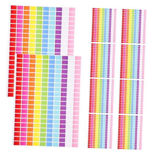 GALPADA 10 Blatt Farbige Selbstklebende Etiketten Ablösbare Aufkleber für Klassifizierung Markierung und Organisation im Büro Schule und Haushalt Farben von GALPADA
