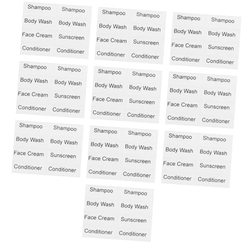 GALPADA 10 Blatt Selbstklebende Kosmetikflaschen Etiketten Wasserfeste Aufkleber für Reise und Nachfüllflaschen Beschreibbare Sub Bottle Labels zur Praktischen Organisation von Shampoo von GALPADA