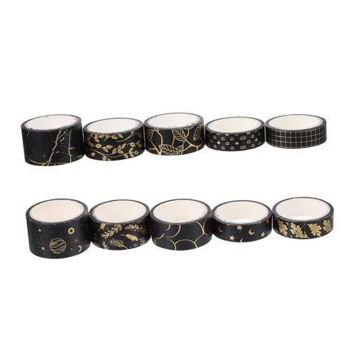 GALPADA 10 Rollen DIY Bastelpapier Klebeband pro Dekoratives Washi Tape mit Goldprägung Selbstklebendes Scrapbook Klebeband für Journal Geschenkverpackung Handbuch und Wohnkultur GALPADA 10 Rollen DIY Bastelpapier Klebeband pro Dekoratives Washi Tape mit Goldprägung Selbstklebendes Scrapbook Klebeband für Journal Geschenkverpackung Handbuch und Wohnkultur von GALPADA