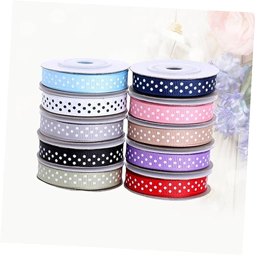 GALPADA 10 Rollen Gepunktetes Ripsband Geschenkband Yards pro Langlebiges Dekoband für Geschenkverpackung DIY Schleifen Party und Hochzeitsdekoration Gemischt GALPADA 10 Rollen Gepunktetes Ripsband Geschenkband Yards pro Langlebiges Dekoband für Geschenkverpackung DIY Schleifen Party und Hochzeitsdekoration Gemischt von GALPADA