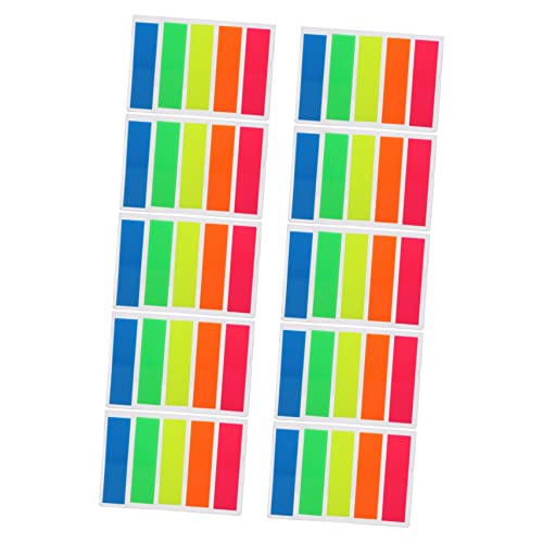 GALPADA 10 Sätze Farbige Index Tabs Haftmarker für Notizen Selbstklebende Seitenmarkierer für Bücher und Dokumente für Büro und Schule Praktische Notizetiketten für Erinnerungen und von GALPADA