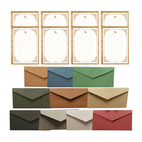 GALPADA 10 Sätze Teiliges Bunte Briefumschläge mit Linierten Schreibpapier Umschlägen Farbenfrohe Einladungskarten Umschläge für Grußkarten Hochzeit Geburtstag Party Vielseitig Langlebig GALPADA 10 Sätze Teiliges Bunte Briefumschläge mit Linierten Schreibpapier Umschlägen Farbenfrohe Einladungskarten Umschläge für Grußkarten Hochzeit Geburtstag Party Vielseitig Langlebig von GALPADA