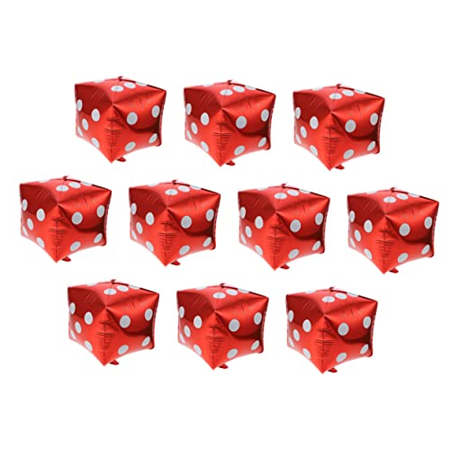 GALPADA 10 Stück 10er Set Würfel Folienballons Rot 24 Zoll Robuste Würfel Luftballons für Partydeko und Foto Requisiten Lebendige Farben Langlebig und Auffällig für Kindergeburtstag und GALPADA 10 Stück 10er Set Würfel Folienballons Rot 24 Zoll Robuste Würfel Luftballons für Partydeko und Foto Requisiten Lebendige Farben Langlebig und Auffällig für Kindergeburtstag und von GALPADA